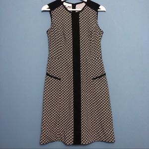 Kasper Black & White Sheath Dress W/Pockets Size 4